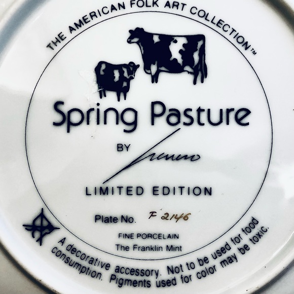 Spring Pasture Franklin Mint American Folk Art Collection Plate Lowell Herrero - Picture 3 of 3